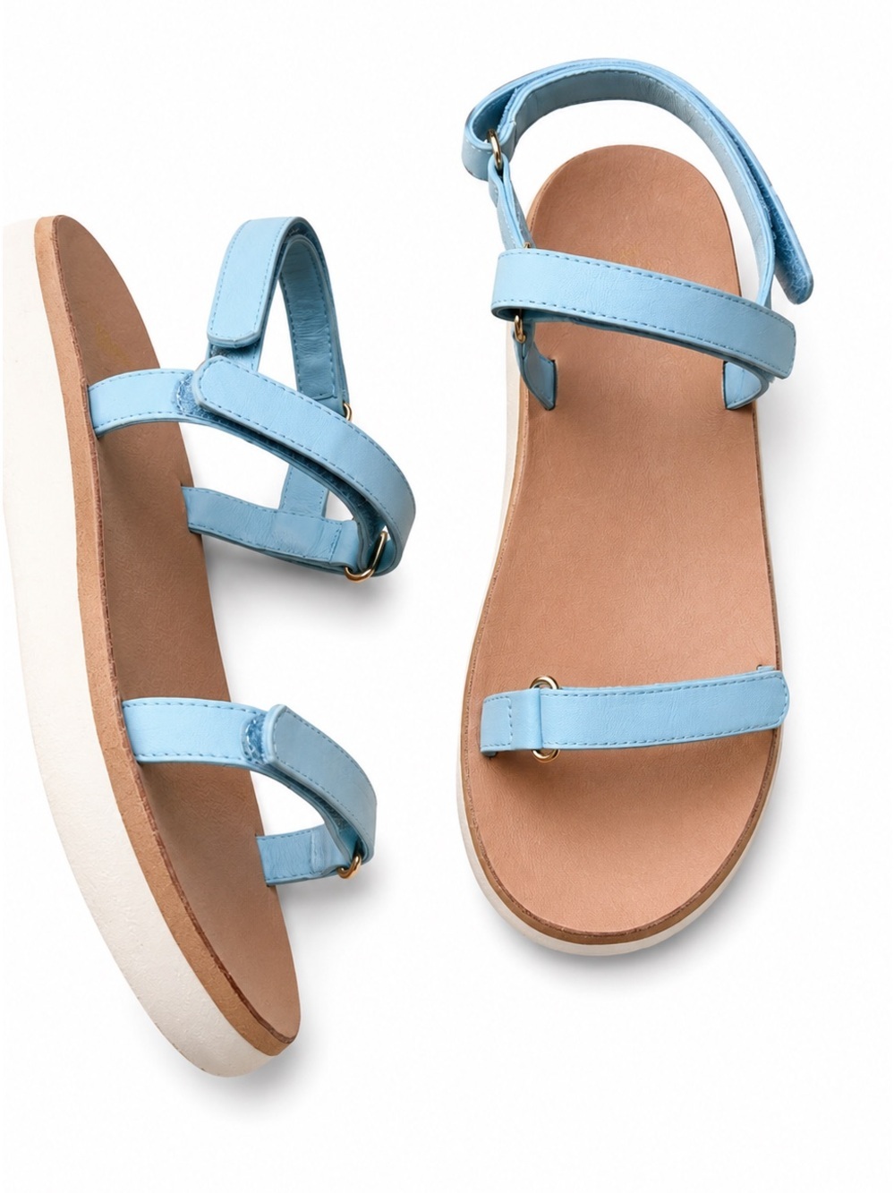 BEEK Tyto Flatform Sandals Shoes Sky Blue New size 7